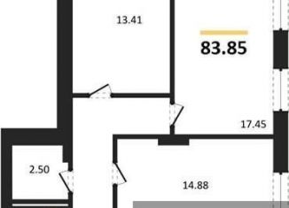 Продаю трехкомнатную квартиру, 83.8 м2, Воронеж, улица 9 Января, 68Л