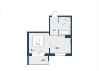 Продам однокомнатную квартиру, 31.2 м2, Новосибирск, Кировский район