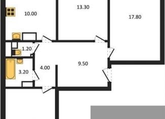 Продается 3-ком. квартира, 78.5 м2, посёлок Отрадное, бульвар 70 лет Победы, 5