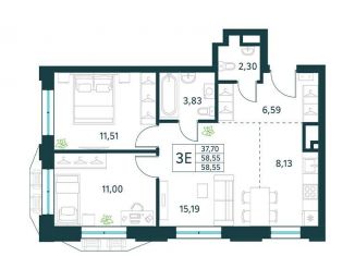 Продаю 3-ком. квартиру, 58.6 м2, Москва, метро Выхино