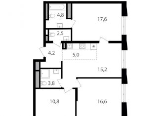 Продажа трехкомнатной квартиры, 80.5 м2, Москва, ВАО