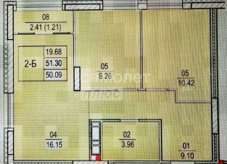 Продам двухкомнатную квартиру, 50.1 м2, Екатеринбург, метро Чкаловская, Встречный переулок, 4/1