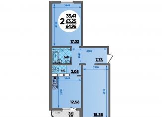 Продаю 2-ком. квартиру, 65 м2, Ростов-на-Дону, улица Дмитрия Петрова, 13