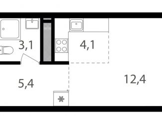 Продам квартиру студию, 25 м2, Москва, ВАО