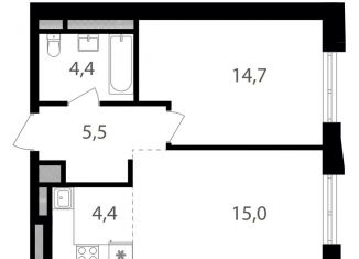 Продается 1-комнатная квартира, 44 м2, Москва, метро Семеновская