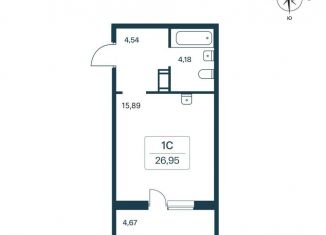 Продается квартира студия, 27 м2, Ленинградская область