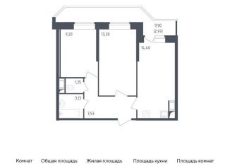 Продажа 2-комнатной квартиры, 51.9 м2, Санкт-Петербург, муниципальный округ Рыбацкое, жилой комплекс Живи в Рыбацком, 5