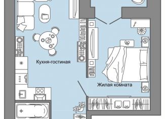 Продаю двухкомнатную квартиру, 44 м2, село Первомайский, ЖК Знак, улица Строителя Николая Шишкина, 11/2