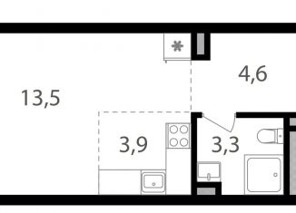 Продаю квартиру студию, 25.4 м2, Москва, ВАО