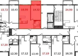 Продам 1-ком. квартиру, 43.6 м2, Колтуши, улица Мира, 9