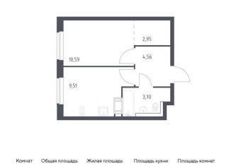 Продам 1-ком. квартиру, 31.3 м2, Ленинградская область, жилой комплекс Квартал Торики, к1.1