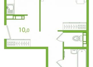 Продается 2-комнатная квартира, 60.2 м2, Томск, Октябрьский район