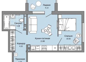 Продажа двухкомнатной квартиры, 38 м2, Ульяновск, жилой комплекс Город Новаторов, 2