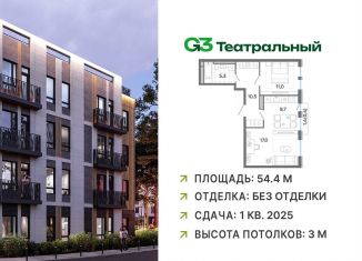 Продаю 2-комнатную квартиру, 54.4 м2, Московская область, жилой комплекс Джи3 Театральный, к1