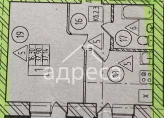 Продам однокомнатную квартиру, 37.1 м2, Самарская область, Черемшанская улица, 162