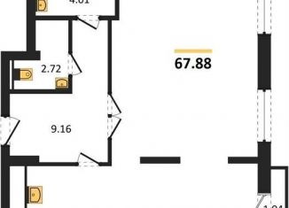 Продаю 1-комнатную квартиру, 67.9 м2, Новосибирская область