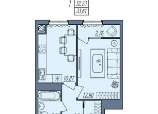 Продам 1-комнатную квартиру, 33.6 м2, Волгоград, Тракторозаводский район