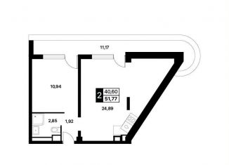 Продается 2-ком. квартира, 51.8 м2, Алушта, Перекопская улица, 4