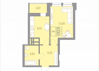 Продам 1-ком. квартиру, 37.3 м2, Ростов-на-Дону, ЖК Новый Горизонт, Тибетская улица, 1Вс1