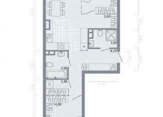 Продажа 2-ком. квартиры, 71.5 м2, Казань