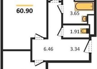 Продается 2-ком. квартира, 60 м2, Воронеж, Ленинский район, улица Ворошилова, 1