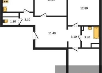 Продается 3-ком. квартира, 83.1 м2, Воронеж, улица Шишкова, 140Б/6