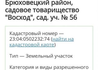 Продажа земельного участка, 10 сот., Краснодарский край