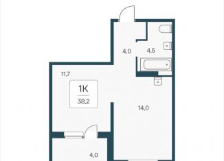 Продается 1-ком. квартира, 38.2 м2, посёлок Озёрный, Кедровая улица, 80/3