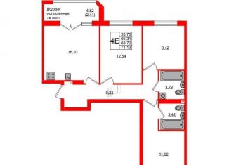 Продаю 3-комнатную квартиру, 68.7 м2, Калининградская область