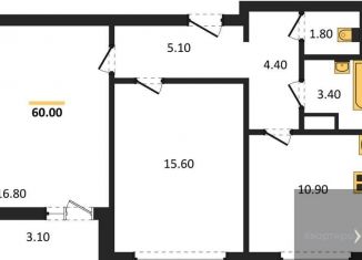 Продам 2-комнатную квартиру, 59.6 м2, Воронеж, улица Шишкова, 140Б/6