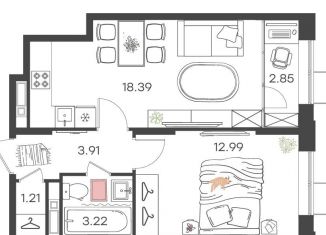 Продажа 1-ком. квартиры, 42.6 м2, Нижний Новгород, Автозаводский район