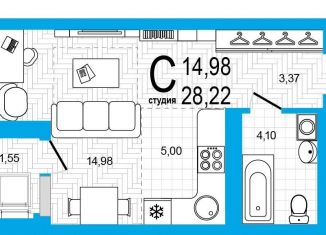 Продажа 1-ком. квартиры, 28.2 м2, Республика Башкортостан