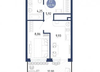 Продам 1-ком. квартиру, 41 м2, Рязанская область