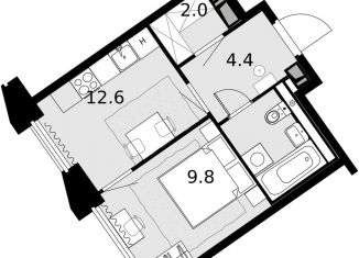 Продажа однокомнатной квартиры, 32.8 м2, Москва