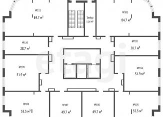 Продам 1-комнатную квартиру, 49.7 м2, Кемерово, Центральный район, Октябрьский проспект, 32Ак1