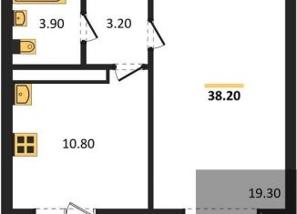 Продаю 1-ком. квартиру, 38.2 м2, Воронежская область, улица Шидловского, 28