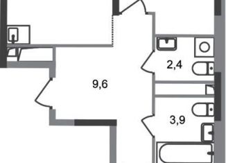 Продаю 2-комнатную квартиру, 66.9 м2, Москва, деревня Рассказовка, 2