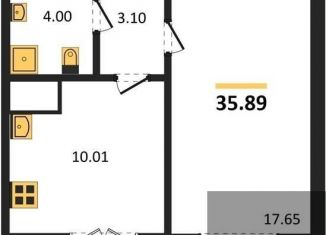 Однокомнатная квартира на продажу, 35.9 м2, Воронежская область, Цимлянская улица, 10В