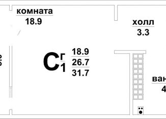 Продажа квартиры студии, 31.6 м2, Верхняя Пышма, Красноармейская улица, 13