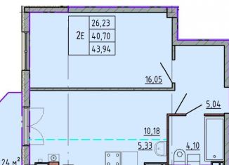 Продажа 1-ком. квартиры, 43.8 м2, Ростовская область, улица Калинина, 10