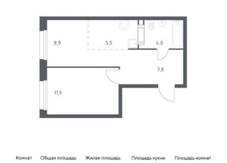 Продаю 1-ком. квартиру, 37.8 м2, Москва, проспект Куприна, 30к9