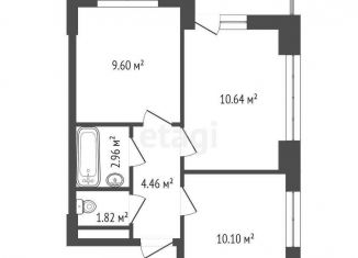 Продам двухкомнатную квартиру, 41.2 м2, Ростов-на-Дону, Студенческая улица, 10