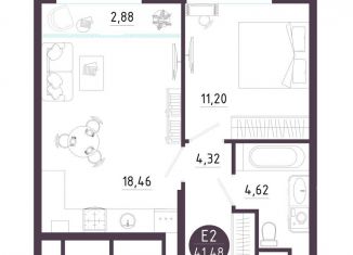 Продам 1-ком. квартиру, 41.5 м2, Рязанская область