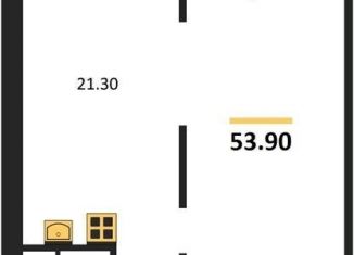 Продается однокомнатная квартира, 53.9 м2, Новосибирская область, Кедровая улица, 80/3