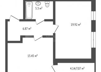 Продам 1-комнатную квартиру, 49.7 м2, Тюмень