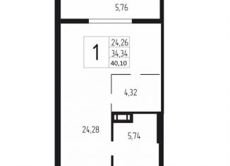 Продается 1-ком. квартира, 40.1 м2, Волгоградская область