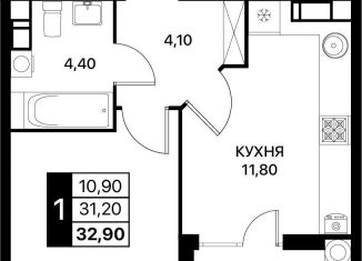 Продается однокомнатная квартира, 32.9 м2, Ростов-на-Дону