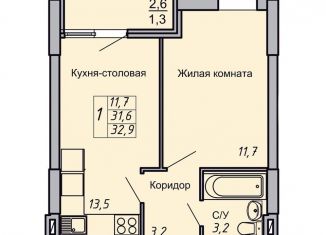 Продается 1-ком. квартира, 32.9 м2, Волгоградская область