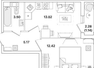 Продается однокомнатная квартира, 36.1 м2, Санкт-Петербург, метро Гражданский проспект