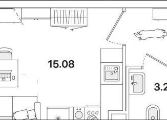 Продам квартиру студию, 21.7 м2, Санкт-Петербург, Красногвардейский район